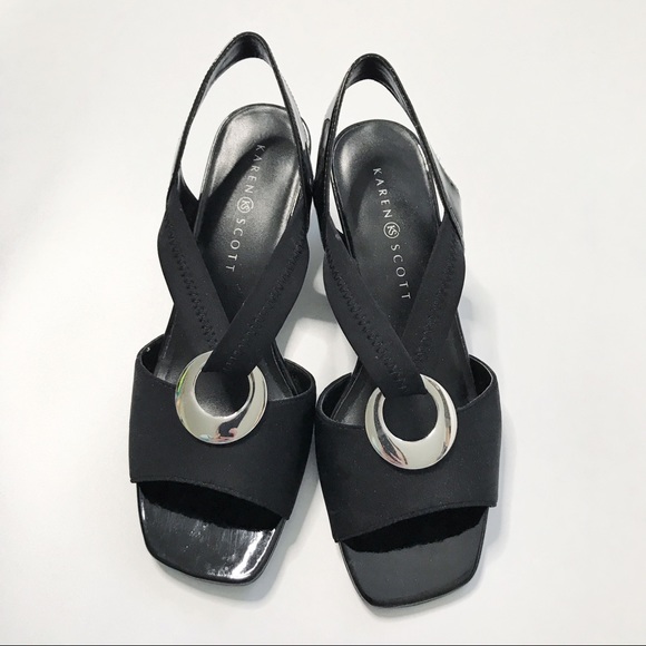 NEW Karen Scott slingback wedge sandals - Picture 2 of 5